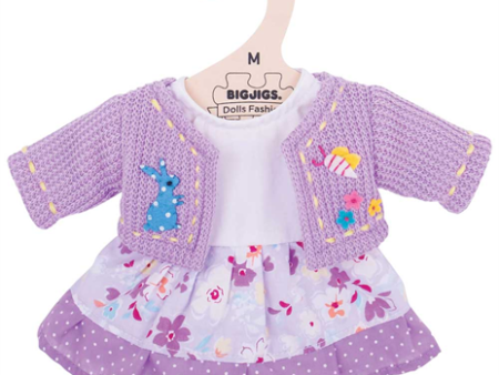 BigJigs Doll s Clothes Lilac Dress and Cardigan For Cheap