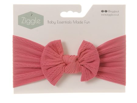 Ziggle Top Bow Turban Headband Raspberry Online now