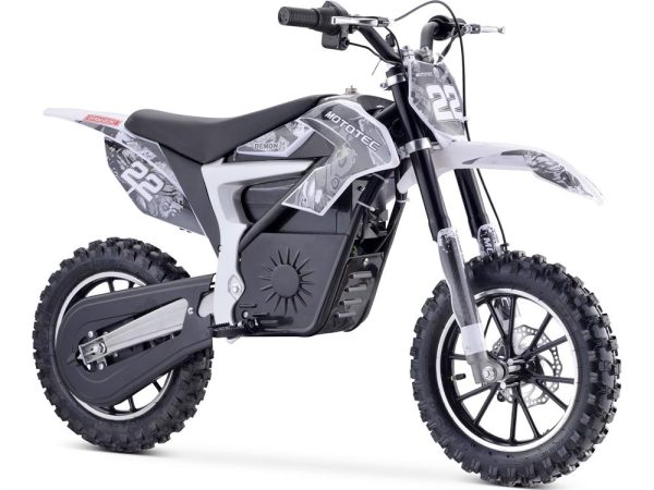 MotoTec 36v 500w Demon Electric Dirt Bike Lithium White For Sale