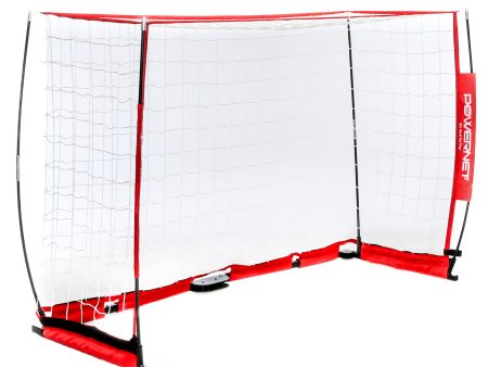 PowerNet 6x4 ft Portable Soccer Goal - Bow Style Net with Metal Base For Sale