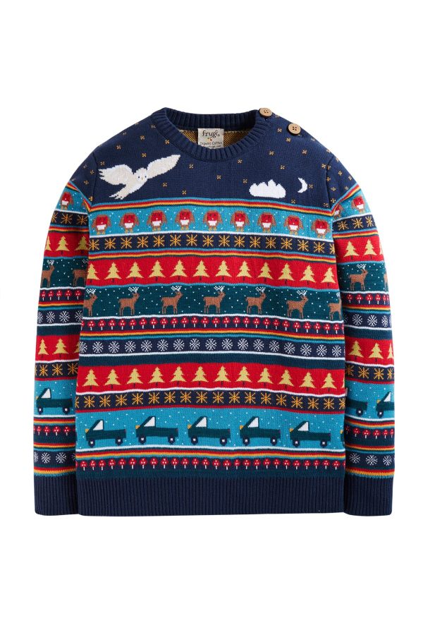 Frugi Forest FairIsle Jumper Christmas Woodland Online