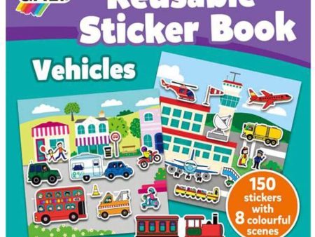 Galt Reusable Sticker Book Vehicles Supply