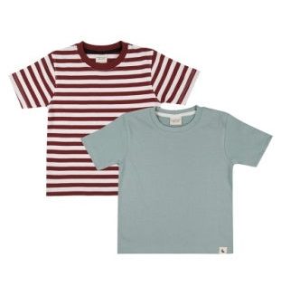 Turtledove Layering T- Shirt 2 Pack Pond   Stripe Fashion