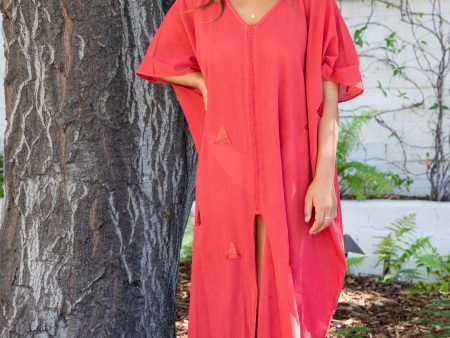 YALALAG HUIPIL CAFTAN    RED Fashion