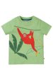 Frugi Carson Applique T- Shirt Kiwi Marl Orangutan Online now