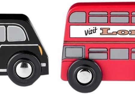 Tidlo Red Bus and Black Cab Set For Sale