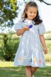 Frugi Cassie Collared Dress Beach Hut Blue Stripe Fashion