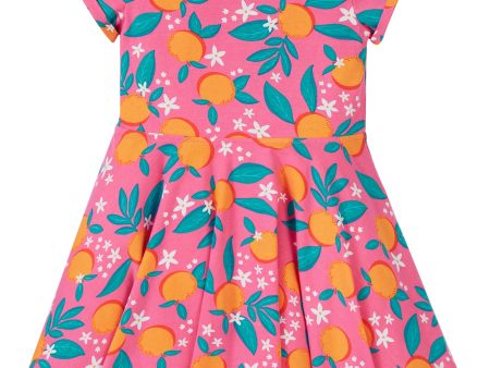 Frugi Summer Skater Dress Orange Blossom Online Hot Sale