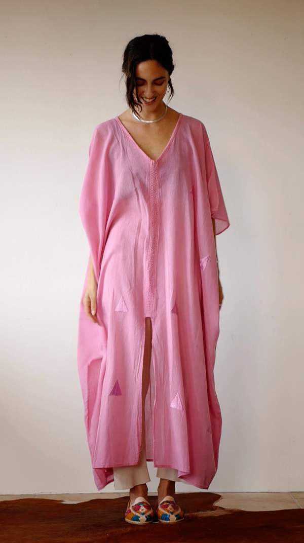 YALALAG HUIPIL CAFTAN    PINK Discount