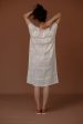 WOVEN HUIPIL DRESS   WHITE ON WHITE Cheap