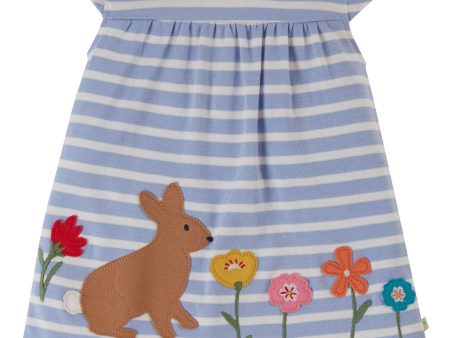 Frugi Little Layla Dress Lavender Breton Rabbit Online Sale