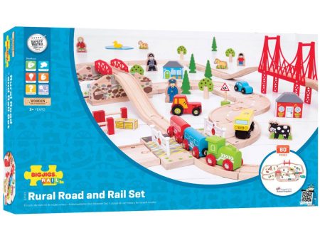 BigJigs Wooden Road and Rail Train Set Supply