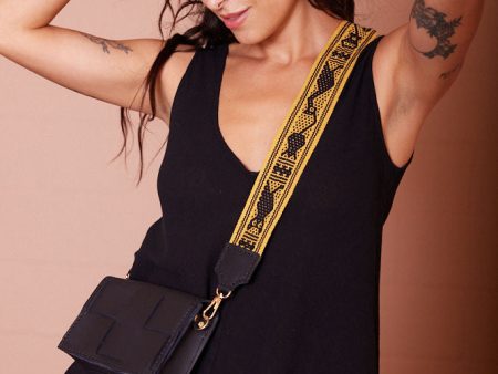 AZTEC STRAP    YELLOW + BLACK Hot on Sale