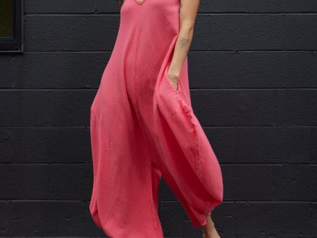 VENICE JUMPSUIT   CORAL Cheap