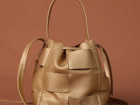 BELLA BUCKET BAG   METALIC GOLD Online Sale