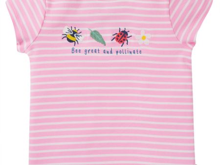 Frugi Camille Applique T Shirt Stripe Bee Online Hot Sale