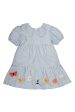 Frugi Cassie Collared Dress Beach Hut Blue Stripe Fashion