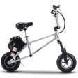 MotoTec 49cc Gas Mini Bike V2 Silver Online Hot Sale