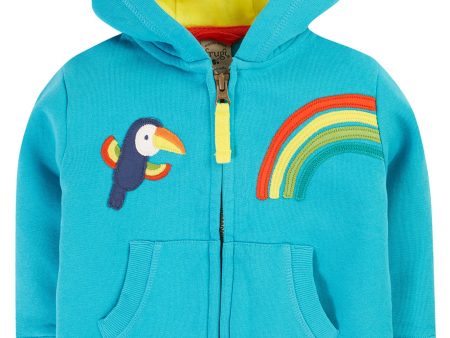 Frugi Little Carbis Hoody Tropical Blue Toucan Online