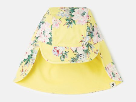 Joules Sonny Legionnaire Sun Hat, Yellow Floral Online now