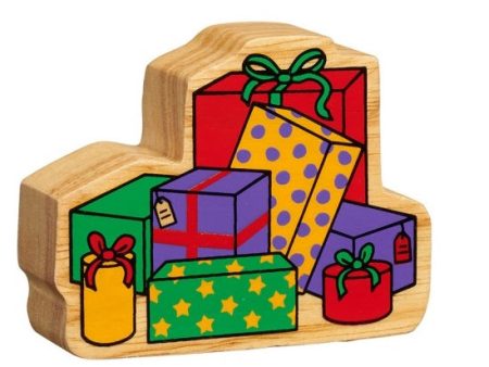 Lanka Kade Fairtrade Painted Wooden Stack of Presents on Sale