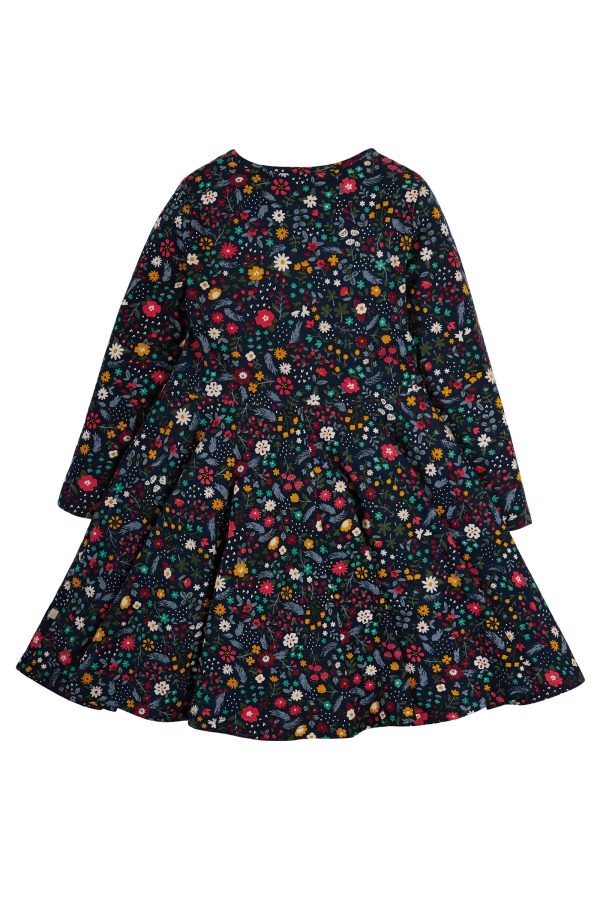 Frugi Sara Slub Skater Dress, Mountainside Floral For Sale