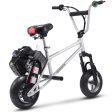 MotoTec 49cc Gas Mini Bike V2 Silver Online Hot Sale