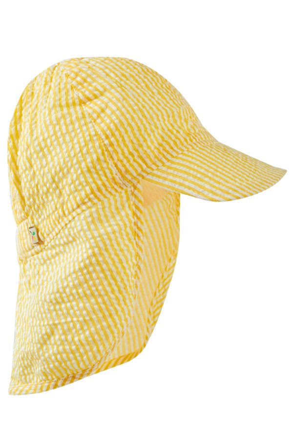 Frugi Legionnaires Hat Dandelion Seersucker Discount