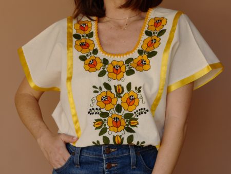 FLOR BOHO BLOUSE   YELLOW Online