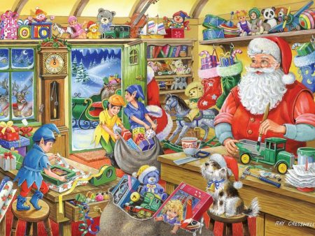 House of Puzzles Santa s Work Shop 500 Piece Puzzle For Sale