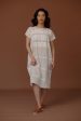 WOVEN HUIPIL DRESS   WHITE ON WHITE Cheap