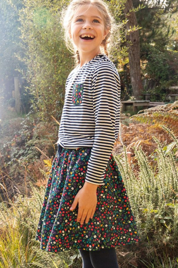 Frugi Maeve Twill Skirt Indigo Garden Life For Cheap