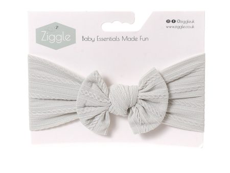 Ziggle Top Bow Turban Headband Sage For Discount