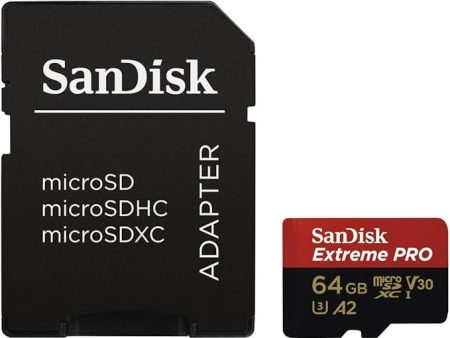 Sandisk Extreme pro micro sdxc uhs-I card with adapter U3 A2 v30 Hot on Sale